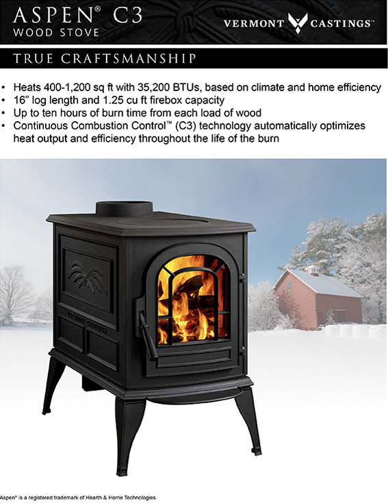 Vermont Castings Defiant Wood Stove - Fireside Hearth & Home